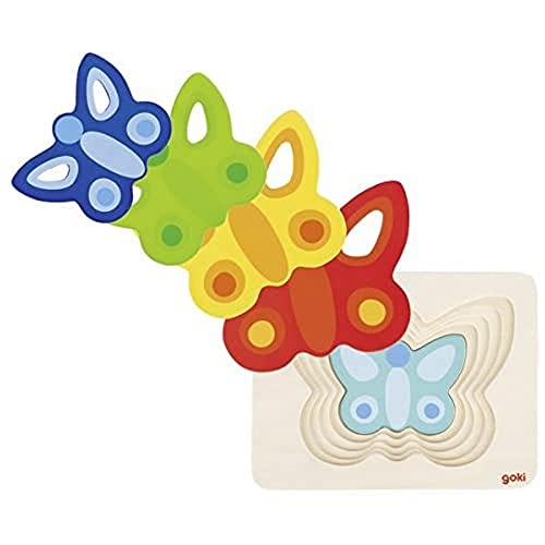 goki 4013594574860 Schmetterling II Schichtenpuzzle von goki