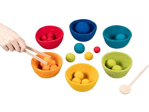 goki 58342 - Farbsortierspiel Sorterino - aus hochwertigem Wollfilz und Holz - goki Evolution - Montessori-Spielzeug - Made in Europa goki 58342 - Farbsortierspiel Sorterino - aus hochwertigem Wollfilz und Holz - goki Evolution - Montessori-Spielzeug - Made in Europa von goki