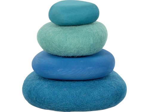 goki 58345 evolution - Findlinge, stapelbare Steine aus Wollfilz und Holz – Kreatives Lernspielzeug, MADE IN EUROPE, 4er Set, ab 1 Jahr goki 58345 evolution - Findlinge, stapelbare Steine aus Wollfilz und Holz – Kreatives Lernspielzeug, MADE IN EUROPE, 4er Set, ab 1 Jahr von goki