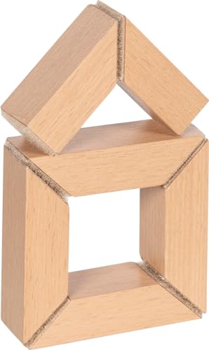 goki 58377 - Holzbausteine mit Klettverbindungen, inklusive Holzsäge für leichtes und kreatives Spielen im Kinderzimmer, fördert Motorik und Hand-Augen-Koordination der Kinder, 11er Set, ab 2 Jahre von goki