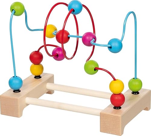 goki 59963 - Motorik-Schleife aus Holz, Made in Germany, Fördert Feinmotorik und Hand-Auge-Koordination, Lernspielzeug, Pädagogisches Spielzeug für Kinder, ab 1 Jahr von goki