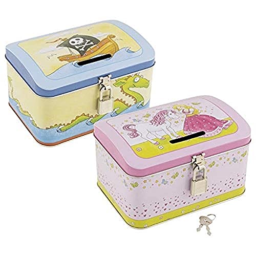 goki 60718 Hucha pirata y Princesa Spardose Pirat und Prinzessin, Bunt von goki