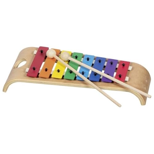 goki 61839 Xylophon aus Holz und Metall – 8-töniges Kinderinstrument mit gebogener Holzbasis inkl. 2 Schlägel, Musikinstrument für Kinder ab 3 Jahren goki 61839 Xylophon aus Holz und Metall – 8-töniges Kinderinstrument mit gebogener Holzbasis inkl. 2 Schlägel, Musikinstrument für Kinder ab 3 Jahren von goki