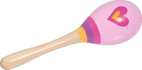 goki 61844 – Maracas Herz – Musikinstrument aus Holz für Kinder, 20 cm, rosa goki 61844 – Maracas Herz – Musikinstrument aus Holz für Kinder, 20 cm, rosa von goki
