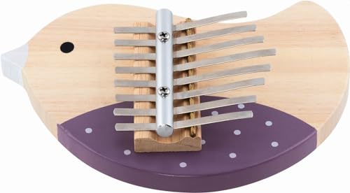 goki 61871 - Kalimba mit Vogelmotiv für Kinder, Daumenklavier, Holz und Metall, 8 Töne, Musikalisches Spielzeug zur Förderung des musikalischen Talents, 18cm x 15cm, ab 5 Jahre von goki