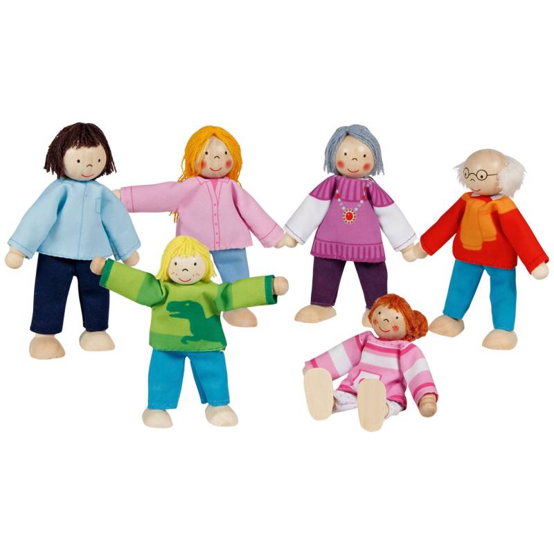 goki - Biegepuppen-Set Moderne Familie von goki