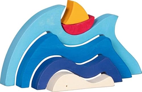 goki Evolution 58317 – Designpuzzle Wellen und Segelboot aus Holz – Stapelspiel zum kreativen Spielen – Made in Europe goki Evolution 58317 – Designpuzzle Wellen und Segelboot aus Holz – Stapelspiel zum kreativen Spielen – Made in Europe von goki