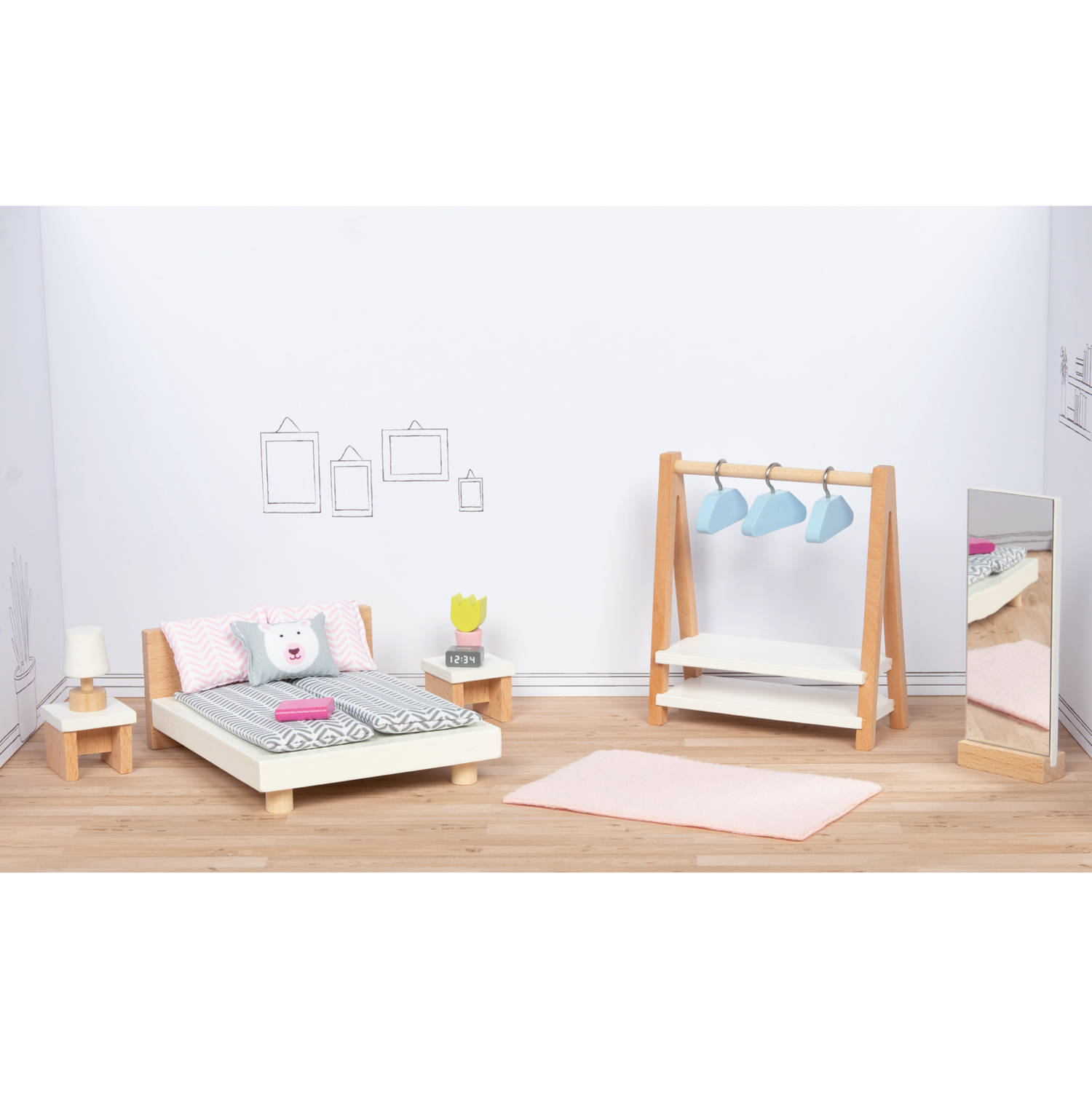 goki - Puppenhaus-Möbel Schlafzimmer von goki