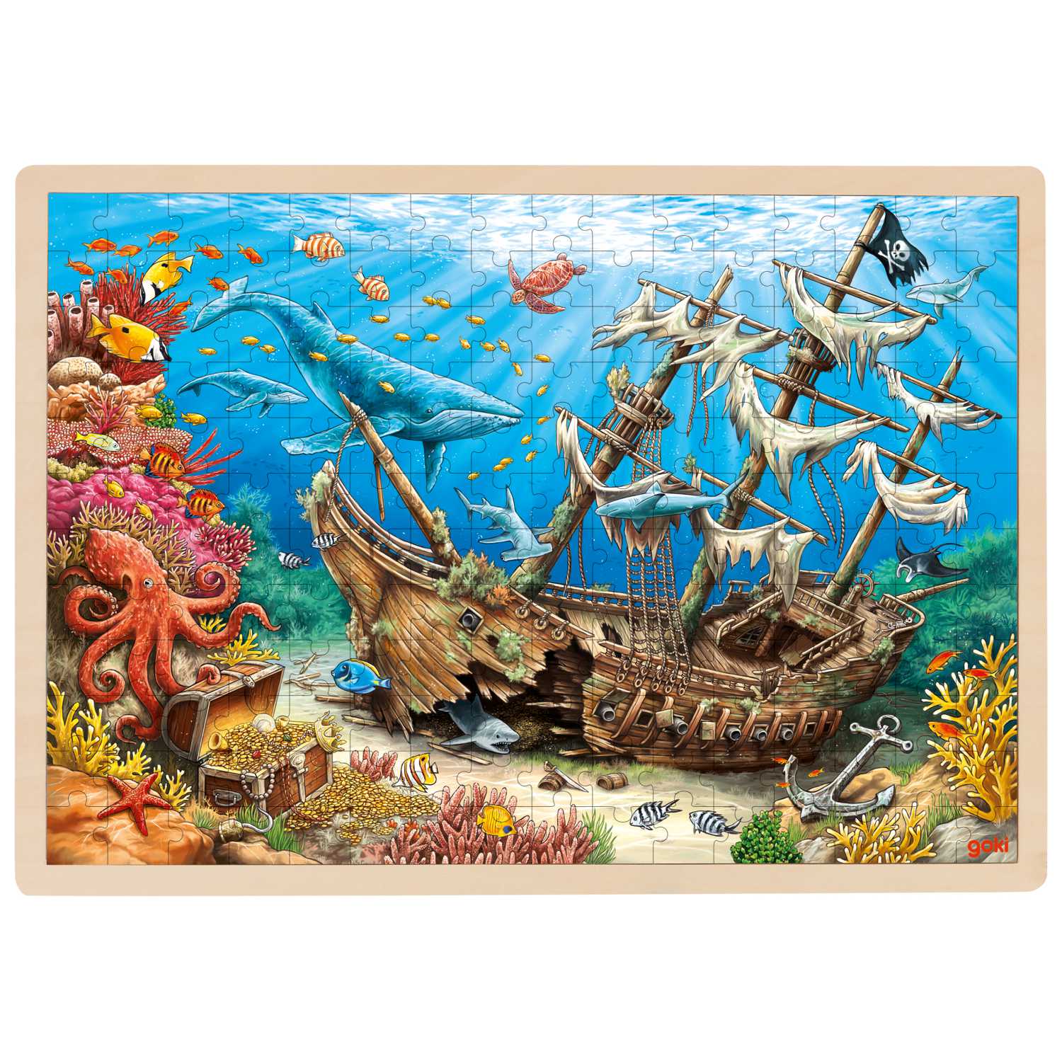 goki - Rahmenpuzzle Holz "Versunkenes Schiff" 192 Teile von goki