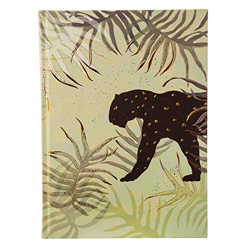 goldbuch 64541 Notizbuch DIN A5 Jungle Vibes Panther im Turnowsky Design, Kladde mit 200 Creme Seiten, Papier blanko, mit Kunstdruckpapier Einband, Goldprägung und Lesezeichen, ca. 15 x 22 cm von goldbuch