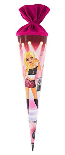 goldbuch 97074 Schultüte 70 cm, Zuckertüte mit Glamour Girl Motiv, Geschenktüte aus Lackkarton, Geschenkverpackung zur Einschulung und Schulanfang von goldbuch