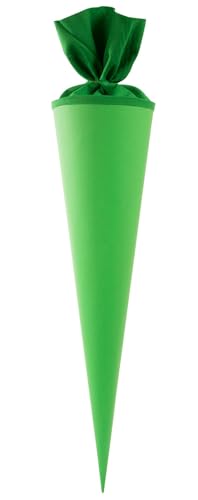 goldbuch 97822 Schultüte 70 cm, Zuckertüte mit Filzverschluss, Geschenktüte aus Lackkarton, Geschenkverpackung zur Einschulung und Schulanfang, Grün von goldbuch