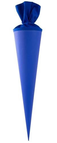 goldbuch 97825 Bastelschultüte, Rohling zum Selbstgestalten mit Filzverschluss, Schultüte 70cm, Zuckertüte zur Einschulung, für Einschüler, Schulkinder & Berufsanfänger, Blau von goldbuch