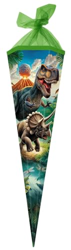 goldbuch 98 157 Schultüte 85 cm Vulkan, Zuckertüte 6-eckig, Geschenktüte mit Dinosaurier-Motiv, Geschenkverpackung aus Lackkarton, Einschulungstüte mit Netzverschluss, ca. 85 x 24 x 20 cm, bunt goldbuch 98 157 Schultüte 85 cm Vulkan, Zuckertüte 6-eckig, Geschenktüte mit Dinosaurier-Motiv, Geschenkverpackung aus Lackkarton, Einschulungstüte mit Netzverschluss, ca. 85 x 24 x 20 cm, bunt von goldbuch