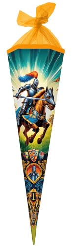 goldbuch 98 158 Schultüte 85 cm Ritterhelden, Zuckertüte 6-eckig, Geschenktüte mit Ritter-Motiv, Geschenkverpackung aus Lackkarton, Einschulungstüte Netzverschluss, ca. 85 x 24 x 20 cm, Mehrfarbig goldbuch 98 158 Schultüte 85 cm Ritterhelden, Zuckertüte 6-eckig, Geschenktüte mit Ritter-Motiv, Geschenkverpackung aus Lackkarton, Einschulungstüte Netzverschluss, ca. 85 x 24 x 20 cm, Mehrfarbig von goldbuch