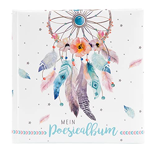 goldbuch 41 205 Traumfänger Poesiealbum, Kindertagebuch mit 96 weiße Seiten, Notizbuch Dreamcatcher für Kinder, Tagebuch Einband mit Kunstdruck, Journal fadengeheftet von goldbuch