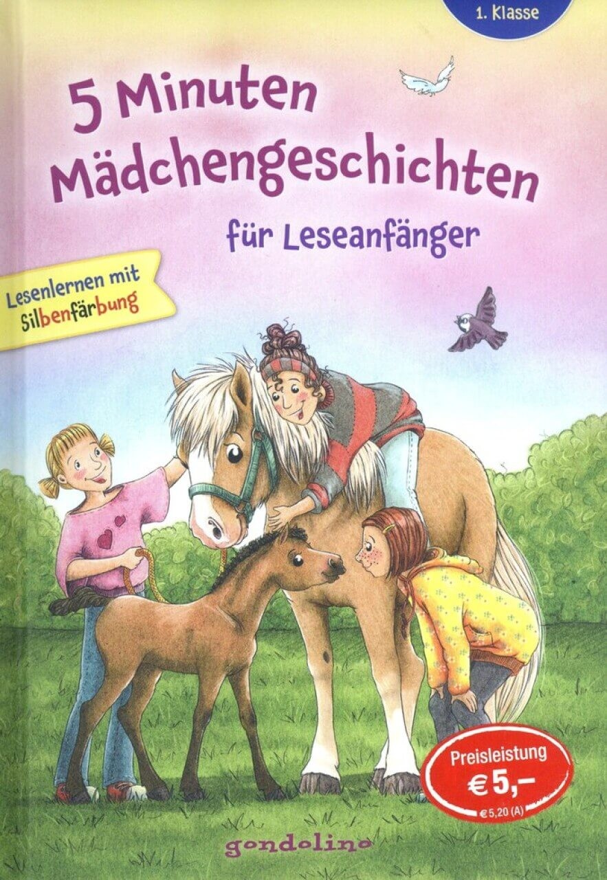 Kinderbuch 5 Minuten Mädchengeschichten für Leseanfänger von gondolino