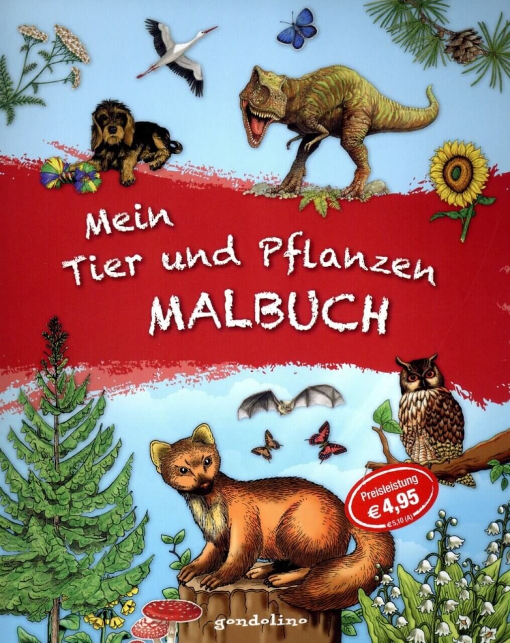 Kinderbuch Mein Tier und Pflanzen Malbuch. von gondolino