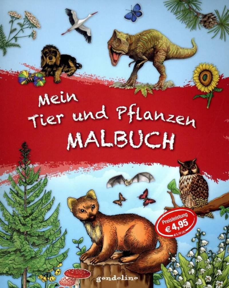 Kinderbuch Mein Tier und Pflanzen Malbuch. von gondolino