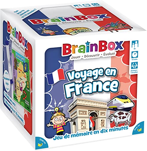 The Green Board Game Co. | BrainBox: Reise nach Frankreich (2022) | Brettspiel | Ab 8 Jahren | 1 Spieler + | 10 Minuten von Asmodee