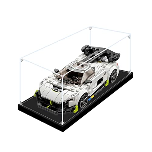 Acryl Vitrine Für Lego Speed Champions, Durchsichtige Acrylbox, Staubdichte Schutz Vitrine Mit Schwarzem Sockel (2 Pcs) von guangzhou