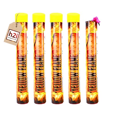 h2i Bengalo - Bengalfeuer | 5 St. | Gelb | 40 s | Kraftvolle Handfackel für spektakuläre Lichteffekte | Leuchtfackel & Lanzenlicht mit Heller Flamme & Rauch | Ideal für Partys & Events | h | Kat F1 h2i Bengalo - Bengalfeuer | 5 St. | Gelb | 40 s | Kraftvolle Handfackel für spektakuläre Lichteffekte | Leuchtfackel & Lanzenlicht mit Heller Flamme & Rauch | Ideal für Partys & Events | h | Kat F1 von h2i