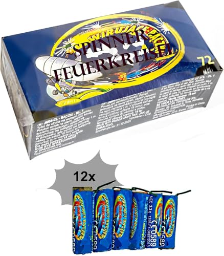 h2i Fire Spinner - Bodenwirbel | 72 Stück | Party Spaß für Klein & Groß I für Silvester, Halloween & Party Mitbringsel | Kinder & Jugendfeuerwerk | m | Ganzjahresfeuerwerk Kat. F1 von h2i