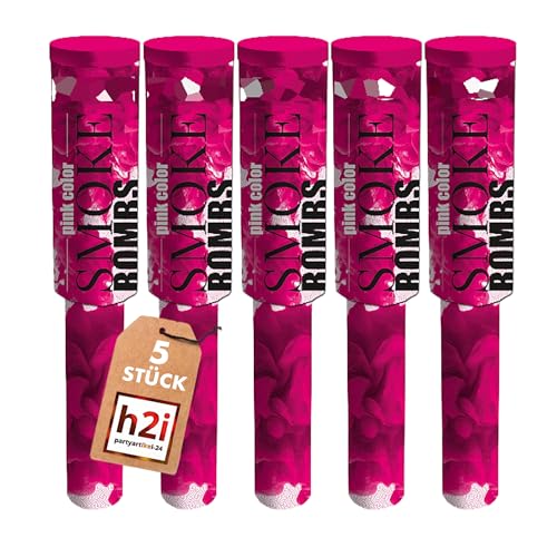h2i Rauchfackel mit Griff & Reißzünder| 5 Stück | Pink | +/- 60 sek | Rauch Vulkan Fontäne | Rauchtopf Rauchgenerator Rauchbombe | dichter kräftiger Rauch | Ganzjahresfeuerwerk Kat T1/F1 h2i Rauchfackel mit Griff & Reißzünder| 5 Stück | Pink | +/- 60 sek | Rauch Vulkan Fontäne | Rauchtopf Rauchgenerator Rauchbombe | dichter kräftiger Rauch | Ganzjahresfeuerwerk Kat T1/F1 von h2i