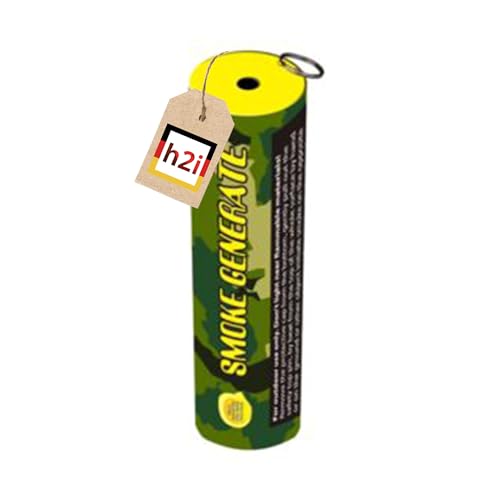 h2i Rauchgenerator mit Reißzünder| 1 Stück | Gelb | +/- 180 sec | Rauch Vulkan Fontäne | Rauchtopf Rauchgenerator Rauchbombe | dichter kräftiger Rauch | Ganzjahresfeuerwerk Kat T1/F1 h2i Rauchgenerator mit Reißzünder| 1 Stück | Gelb | +/- 180 sec | Rauch Vulkan Fontäne | Rauchtopf Rauchgenerator Rauchbombe | dichter kräftiger Rauch | Ganzjahresfeuerwerk Kat T1/F1 von h2i