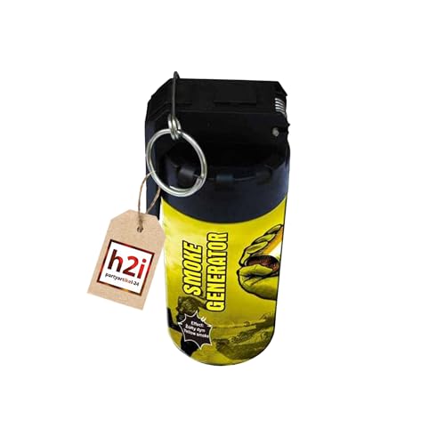 h2i Rauchgenerator mit Reißzünder| 1 Stück | Gelb | +/- 60 sek | Rauch Vulkan Fontäne | Rauchtopf Rauchgenerator Rauchbombe | dichter kräftiger Rauch | Ganzjahresfeuerwerk Kat T1/F1 h2i Rauchgenerator mit Reißzünder| 1 Stück | Gelb | +/- 60 sek | Rauch Vulkan Fontäne | Rauchtopf Rauchgenerator Rauchbombe | dichter kräftiger Rauch | Ganzjahresfeuerwerk Kat T1/F1 von h2i