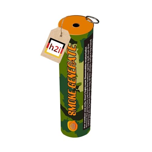 h2i Rauchgenerator mit Reißzünder| 1 Stück | Orange | +/- 180 sec | Rauch Vulkan Fontäne | Rauchtopf Rauchgenerator Rauchbombe | dichter kräftiger Rauch | Ganzjahresfeuerwerk Kat T1/F1 h2i Rauchgenerator mit Reißzünder| 1 Stück | Orange | +/- 180 sec | Rauch Vulkan Fontäne | Rauchtopf Rauchgenerator Rauchbombe | dichter kräftiger Rauch | Ganzjahresfeuerwerk Kat T1/F1 von h2i