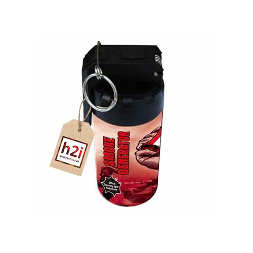 h2i Rauchgenerator mit Reißzünder| 1 Stück | Rot | +/- 60 sek | Rauch Vulkan Fontäne | Rauchtopf Rauchgenerator Rauchbombe | dichter kräftiger Rauch | Ganzjahresfeuerwerk Kat T1/F1 h2i Rauchgenerator mit Reißzünder| 1 Stück | Rot | +/- 60 sek | Rauch Vulkan Fontäne | Rauchtopf Rauchgenerator Rauchbombe | dichter kräftiger Rauch | Ganzjahresfeuerwerk Kat T1/F1 von h2i