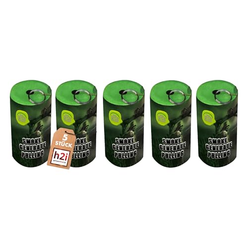 h2i Rauchgenerator mit Reißzünder| 5 Stück | Grün | +/- 60 sek | Rauch Vulkan Fontäne | Rauchtopf Rauchgenerator Rauchbombe | dichter kräftiger Rauch | Ganzjahresfeuerwerk Kat T1/F1 h2i Rauchgenerator mit Reißzünder| 5 Stück | Grün | +/- 60 sek | Rauch Vulkan Fontäne | Rauchtopf Rauchgenerator Rauchbombe | dichter kräftiger Rauch | Ganzjahresfeuerwerk Kat T1/F1 von h2i