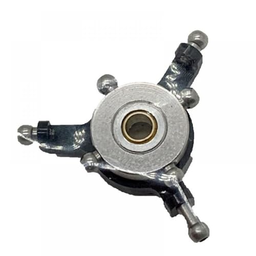 hJNGdU K130-kompatibler RC-Hubschrauber, verbessertes Zubehör, Metallgetriebe-Konvertierung, ESC, Heckmotor, Rotorkopf, Baldachin, Servo(METALSWASHPLATE) von hJNGdU