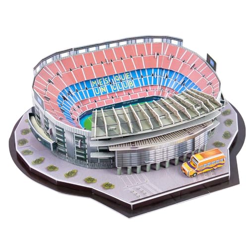 Habarri - Camp NOU Puzzle 3D - 3D Puzzle Stadion - 3D Fußballstadion für Kinder und Erwachsene - Fußballstadion Modell - Modellbau - 79 Elemente von habarri