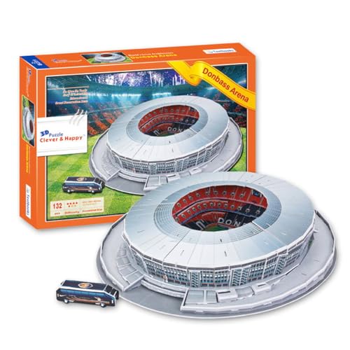 Habarri - DONBAS Arena Puzzle 3D - 3D Puzzle Stadion - 3D Fußballstadion für Kinder und Erwachsene - Fußballstadion Modell - Modellbau - 186 Elemente von habarri