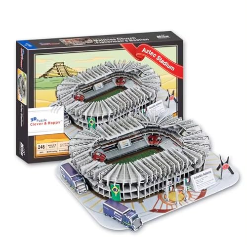 Habarri - ESTADIO Azteca Puzzle 3D - 3D Puzzle Stadion - 3D Fußballstadion für Kinder und Erwachsene - Fußballstadion Modell - Modellbau - 246 Elemente von habarri