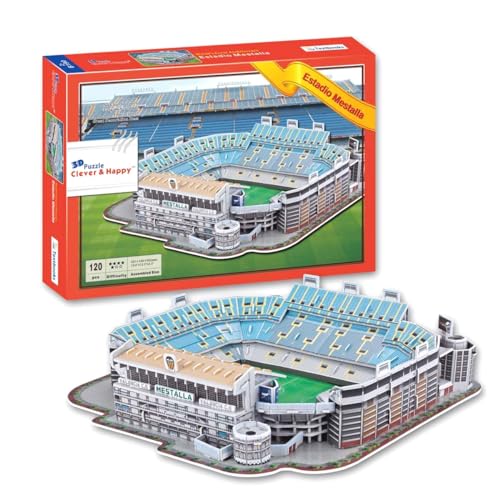 Habarri - MESTALLA Puzzle 3D - 3D Puzzle Stadion - 3D Fußballstadion für Kinder und Erwachsene - Fußballstadion Modell - Modellbau - 120 Elemente Habarri - MESTALLA Puzzle 3D - 3D Puzzle Stadion - 3D Fußballstadion für Kinder und Erwachsene - Fußballstadion Modell - Modellbau - 120 Elemente von Habarri