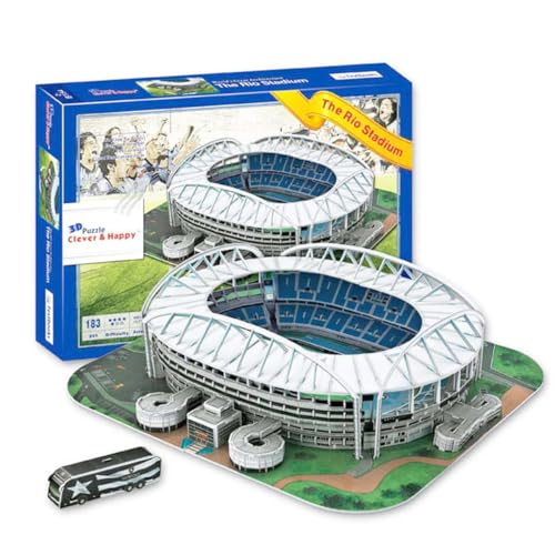 Habarri - Rio Olympic Stadium Puzzle 3D - 3D Puzzle Stadion - 3D Fußballstadion für Kinder und Erwachsene - Fußballstadion Modell - Modellbau - 183 Elemente von habarri