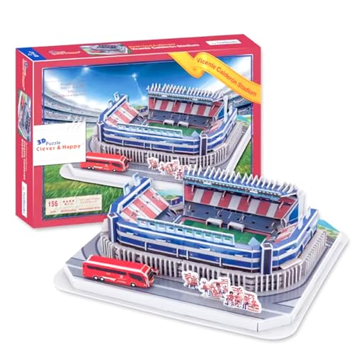 Habarri - Vincente Calderon Puzzle 3D - 3D Puzzle Stadion - 3D Fußballstadion für Kinder und Erwachsene - Fußballstadion Modell - Modellbau - 156 Elemente Habarri - Vincente Calderon Puzzle 3D - 3D Puzzle Stadion - 3D Fußballstadion für Kinder und Erwachsene - Fußballstadion Modell - Modellbau - 156 Elemente von Habarri
