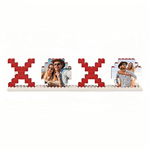 XOXO Benutzerdefinierte Foto-Baustein-Puzzles, personalisierte Ziegel-Puzzles mit Bildern, DIY-Heimdekoration, romantisches Puzzle, Geschenk für Liebhaber, Paare von hadefa