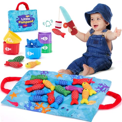 Spielzeug ab 1 Jahr Angelspiel ab 2 Jahre Baby Spielzeug Kinderspielzeug Für Kinder ab 3 Jahre Fische Angeln Spiel 2 Jahre Montessori Spielzeug 2 Jahre Lernspiele Motorikspielzeug Kleine Geschenke von hahaland