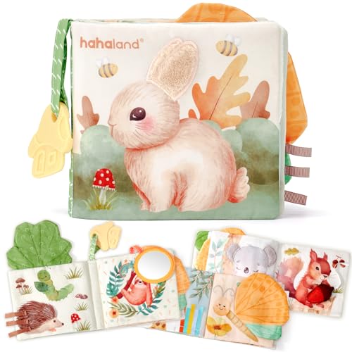 hahaland Baby Spielzeug ab 0 3 6 Monate Stoffbuch, Interaktive Babybücher mit Spiegel Rassel, Fühlbuch Knisterbuch Baby Spielzeug 6 Monate, Geschenk für Neugeborene Babyspielzeug 0-6 Monate hahaland Baby Spielzeug ab 0 3 6 Monate Stoffbuch, Interaktive Babybücher mit Spiegel Rassel, Fühlbuch Knisterbuch Baby Spielzeug 6 Monate, Geschenk für Neugeborene Babyspielzeug 0-6 Monate von hahaland