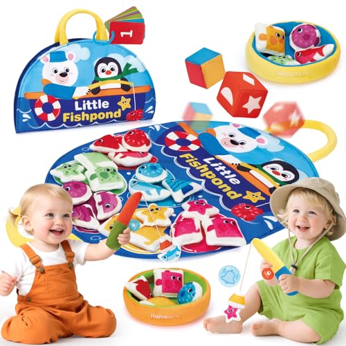 hahaland Baby Spielzeug ab 1 2 3 Jahr, Angelspiel für Kinder 6 12 Monate, 35 Teile - Farben Formen Lernspiele, Motorikspielzeug, Montessori Spielzeug, Fische Angeln Spiel, Geschenk Junge Mädchen hahaland Baby Spielzeug ab 1 2 3 Jahr, Angelspiel für Kinder 6 12 Monate, 35 Teile - Farben Formen Lernspiele, Motorikspielzeug, Montessori Spielzeug, Fische Angeln Spiel, Geschenk Junge Mädchen von hahaland
