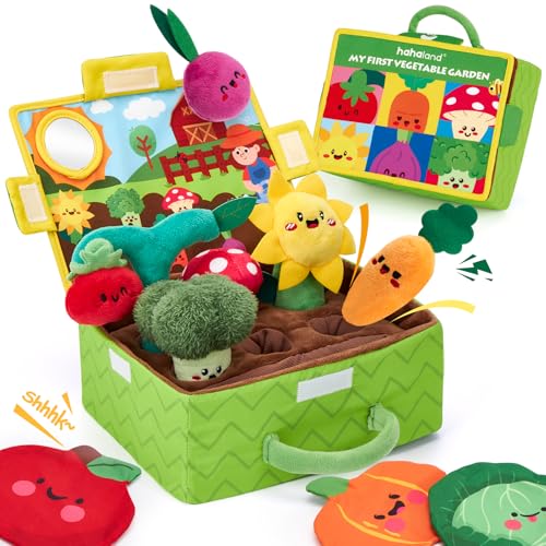 hahaland Baby Spielzeug 6 Monate - Obst und Gemüse Garten Sensorik Plüschtier-Set,Montessori Babyspielzeug ab 6-12 Monate Design mit Rasseln, Spiegel,Tragbarer Box,Geschenk für Spielzeug ab 1 Jahr hahaland Baby Spielzeug 6 Monate - Obst und Gemüse Garten Sensorik Plüschtier-Set,Montessori Babyspielzeug ab 6-12 Monate Design mit Rasseln, Spiegel,Tragbarer Box,Geschenk für Spielzeug ab 1 Jahr von hahaland