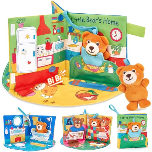 hahaland 3D Stoffbuch Baby Spielzeug ab 0 3 6 12 Monate,Frühpädagogik im Alltag,Weich Buch mit Farben Texturen Knisterbuch,Fühlbuch Baby Spielzeug 1 Jahre, Neugeborene Geschenk Junge Mädchen hahaland 3D Stoffbuch Baby Spielzeug ab 0 3 6 12 Monate,Frühpädagogik im Alltag,Weich Buch mit Farben Texturen Knisterbuch,Fühlbuch Baby Spielzeug 1 Jahre, Neugeborene Geschenk Junge Mädchen von hahaland