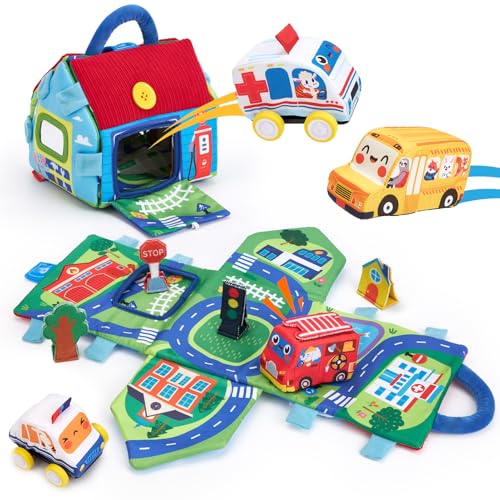 Hahaland Baby Spielzeug 6 12 Monate,4 Stück Spielzeugautos Set, Plüsch Pull-Back & Go Autospielzeug mit Spielmatten,Montessori Auto Spielzeug für 1 2 3 Jahr Jungen Mädchen,Geschenk für Kinder Hahaland Baby Spielzeug 6 12 Monate,4 Stück Spielzeugautos Set, Plüsch Pull-Back & Go Autospielzeug mit Spielmatten,Montessori Auto Spielzeug für 1 2 3 Jahr Jungen Mädchen,Geschenk für Kinder von hahaland