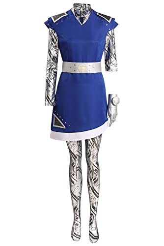 hahomin Addison Alien Kostüm Outfits Kleid Mädchen Frauen Cosplay Film Rock Top Hose Gürtel Handschuhe Halloween Uniform Set von hahomin