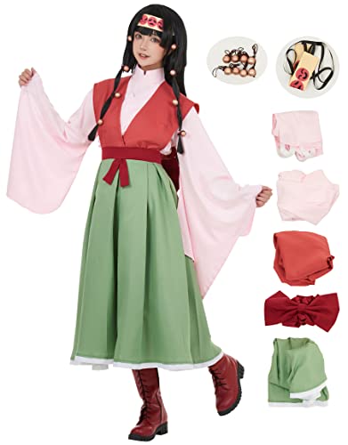 Haikyuu Damen Kimono Top und Rock Weste Cosplay Set mit Haarschmuck Anime Kostüm für Halloween Comic Con (X-Large) von haikyuu