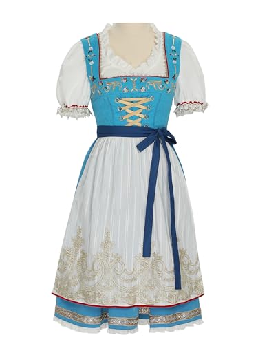 haikyuu Deutsche Dirndlkleider für Damen, Oktoberfest, Kostüm, Bayerisches Bier, Karneval, Halloween, Outfits (blau, groß) von haikyuu